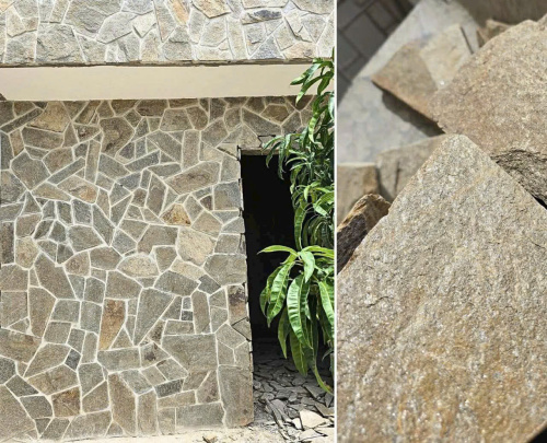 Đá rối vàng hướng dương (lát sân - ốp tường)